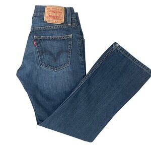 Levis 527 Bootcut Mens Jeans 28x28 Medium Wash Blue Denim 100% Cotton Western